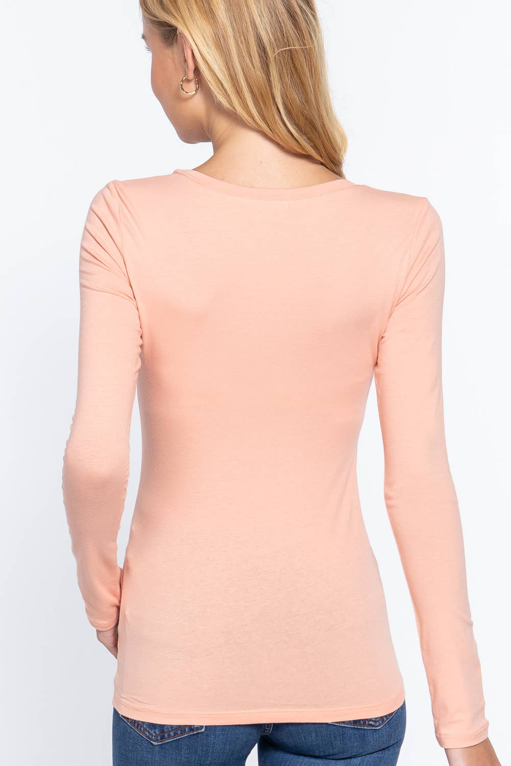 Long Sleeve Scoop Neck Top