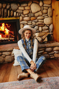 Thumbnail for HW Vintage Look Plaid Straight