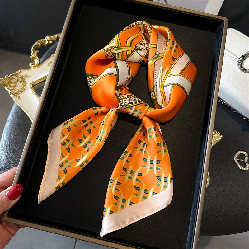 Versatile Printed Square Scarf