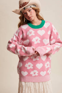 Thumbnail for Heart & Bloom Knit Sweater