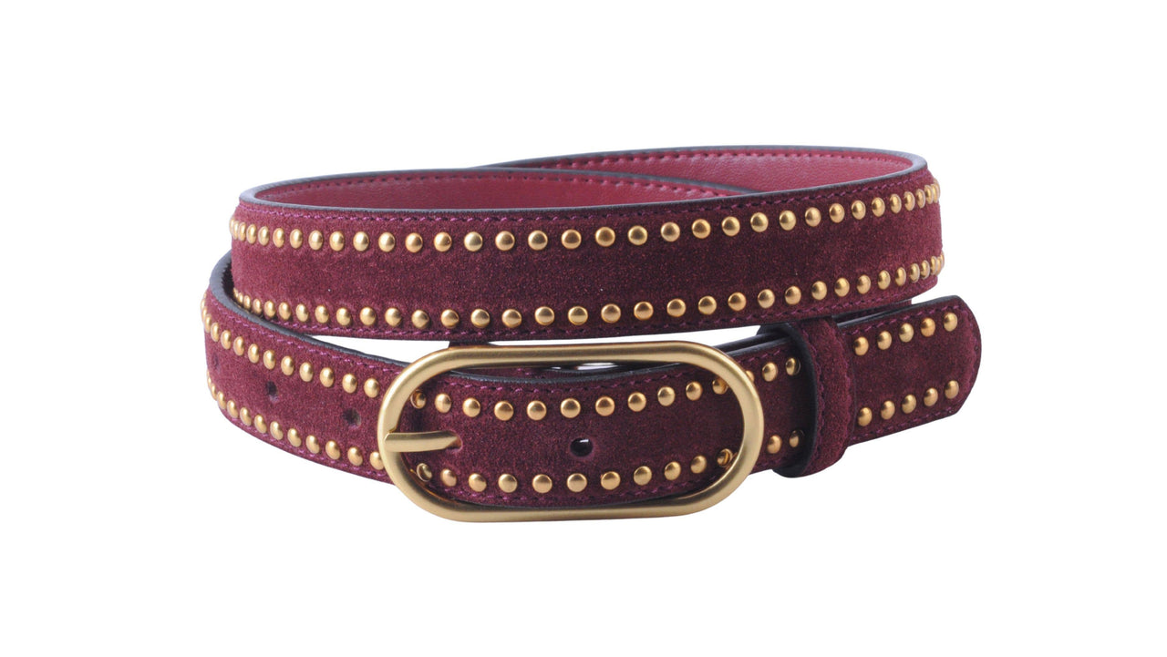 StudLined Suede Belt