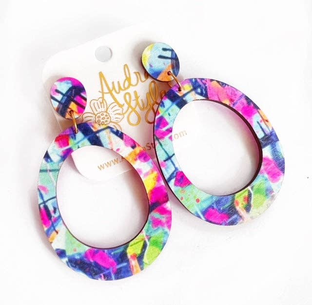 Olivia Drop Earring - Colorful Bright Summer Statement Earring