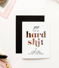Thumbnail for You Can Do Hard Shit - Funny Encouragement Greeting Card