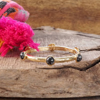 Thumbnail for Jeweled Golden Bangle with semi precious stone dots