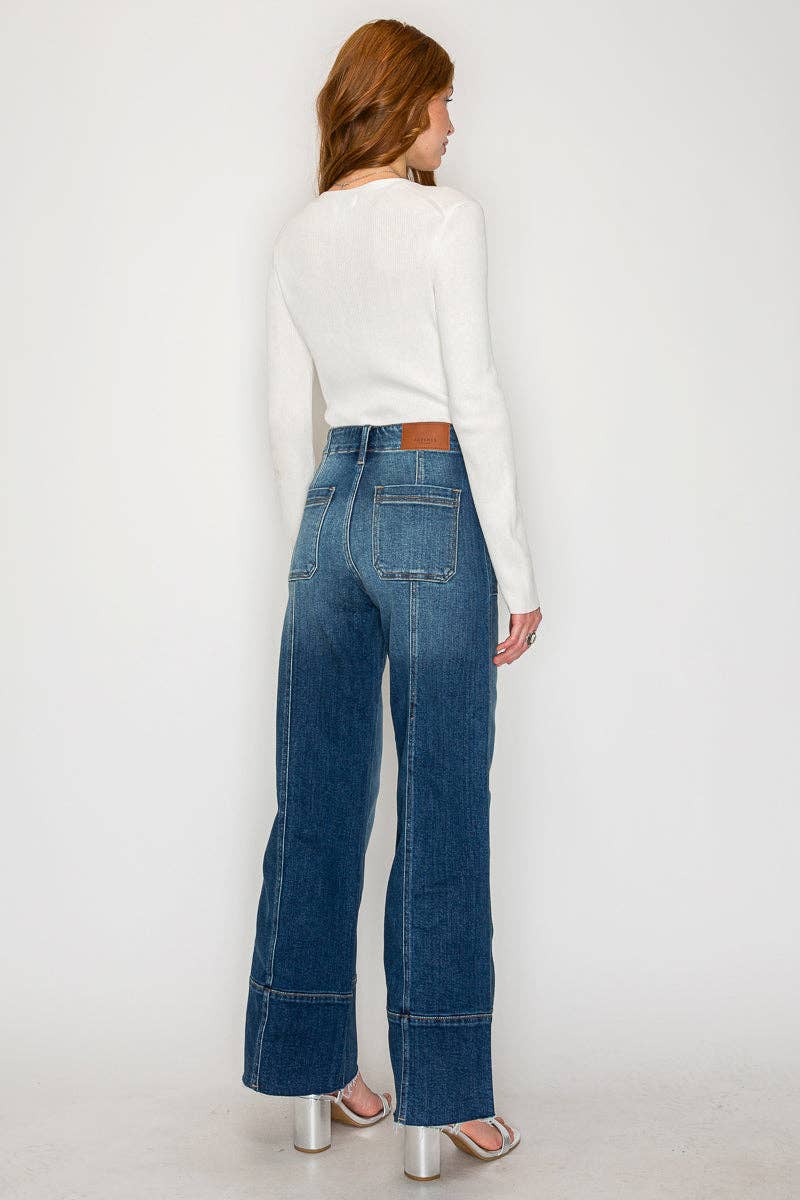 ECO FRIENDLY FABRIC TUMMY CONTROL PALAZZO JEANS