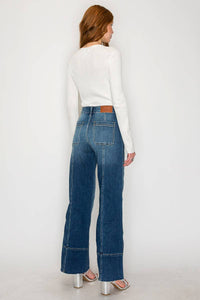 Thumbnail for ECO FRIENDLY FABRIC TUMMY CONTROL PALAZZO JEANS