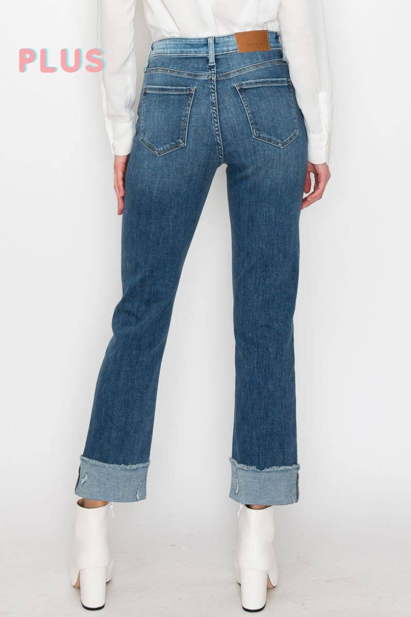 Curvy Artemis Plus High Rise Straight Jeans