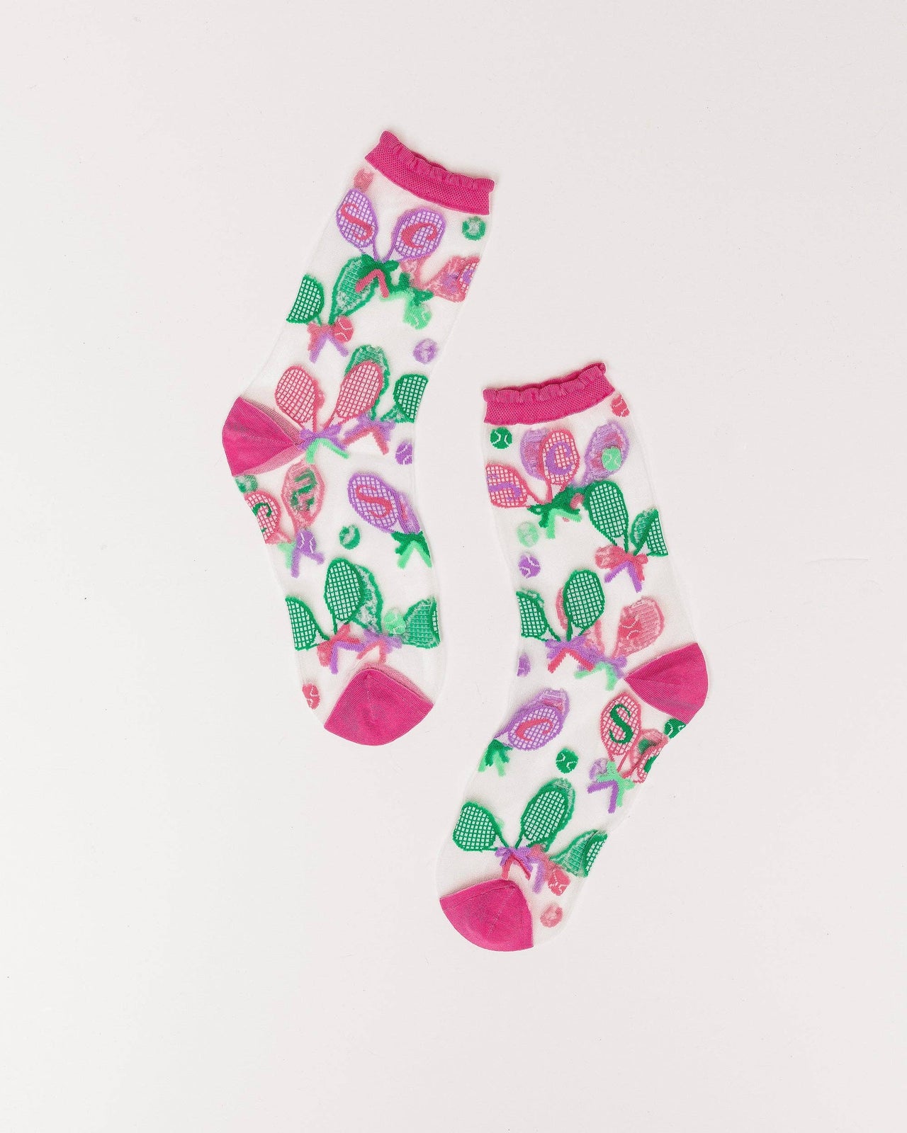 Tenniscore Ruffle Sheer Crew Sock