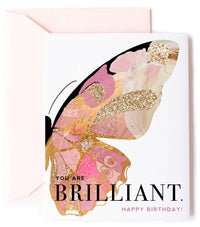 Thumbnail for Brilliant Butterfly, Stylish Happy Birthday Greeting Card