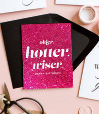 Thumbnail for Older Hotter Wiser, Funny Birthday Greeting Card