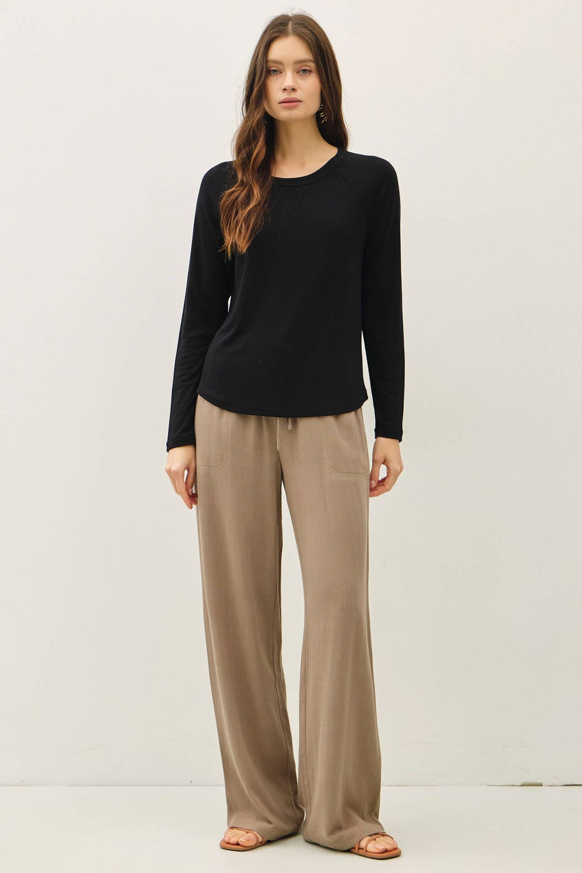 SOFT JERSEY RAGLAN LONG SLEEVE TOP
