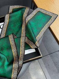 Thumbnail for Urban Leopard Printed Silk Imitation Scarf