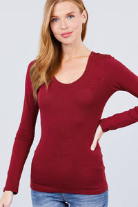 Thumbnail for Long Sleeve Scoop Neck Top