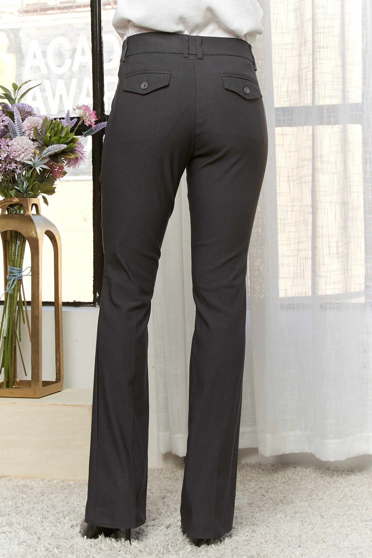 IMP2209E - STRAIGHT BUTTON SOLID PANT