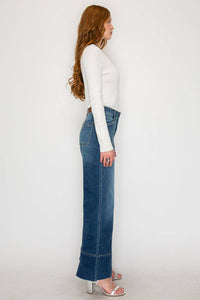 Thumbnail for ECO FRIENDLY FABRIC TUMMY CONTROL PALAZZO JEANS