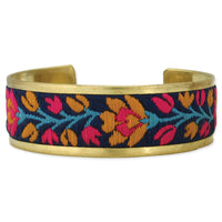 Thumbnail for Retro Stitches Embroidered Floral Cuff Bracelet