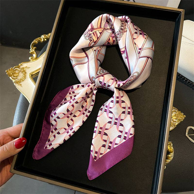Versatile Printed Square Scarf
