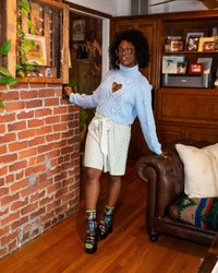 Thumbnail for Dopamine Dogs Black Sheer Crew Sock