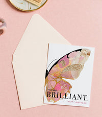 Thumbnail for Brilliant Butterfly, Stylish Happy Birthday Greeting Card