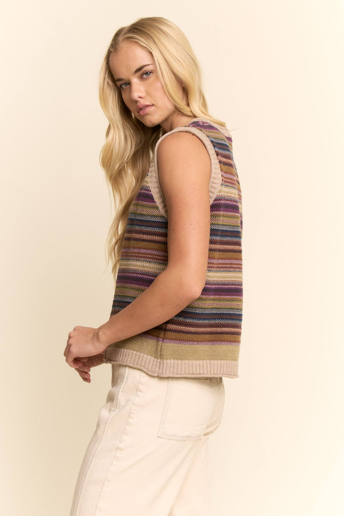 Sabine Striped Sweater Vest