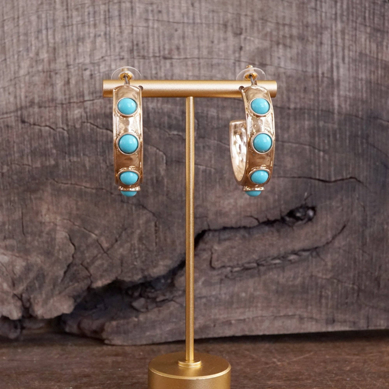 Jeweled Bubble Hoop Earrings – Colorful Acrylic Cabochons