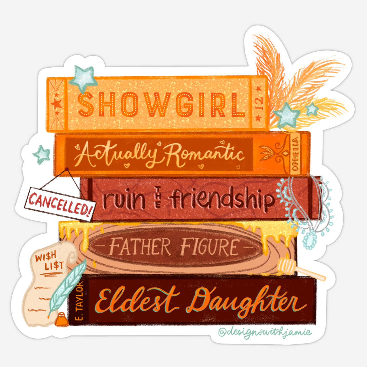 Taylor Swift Showgirl Album Eras Sticker