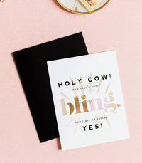 Thumbnail for Funny Engagement Ring Greeting Card, Bride Wedding Congrats