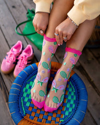 Thumbnail for Tenniscore Ruffle Sheer Crew Sock