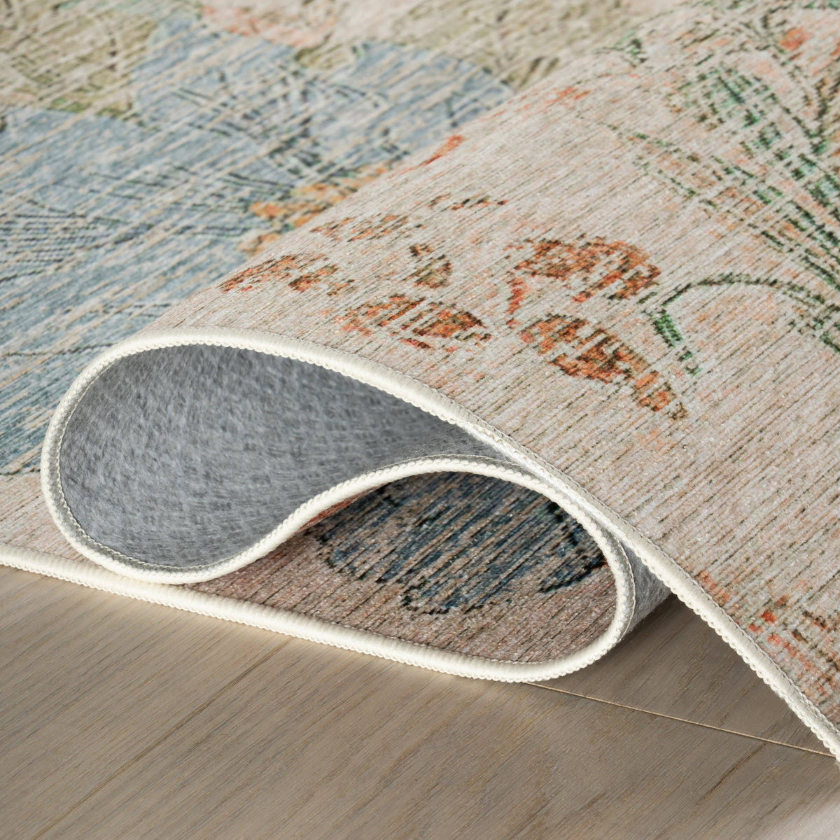 Zell Transitional Floral Machine Washable Rug | Multi