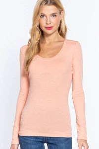 Thumbnail for Long Sleeve Scoop Neck Top