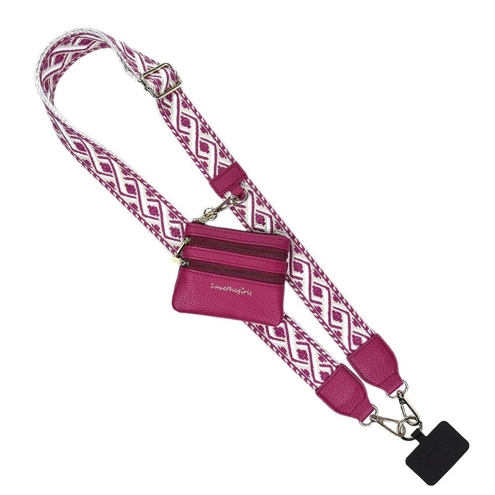 Clip &amp; Go Strap w/Zippered Pouch XOXO