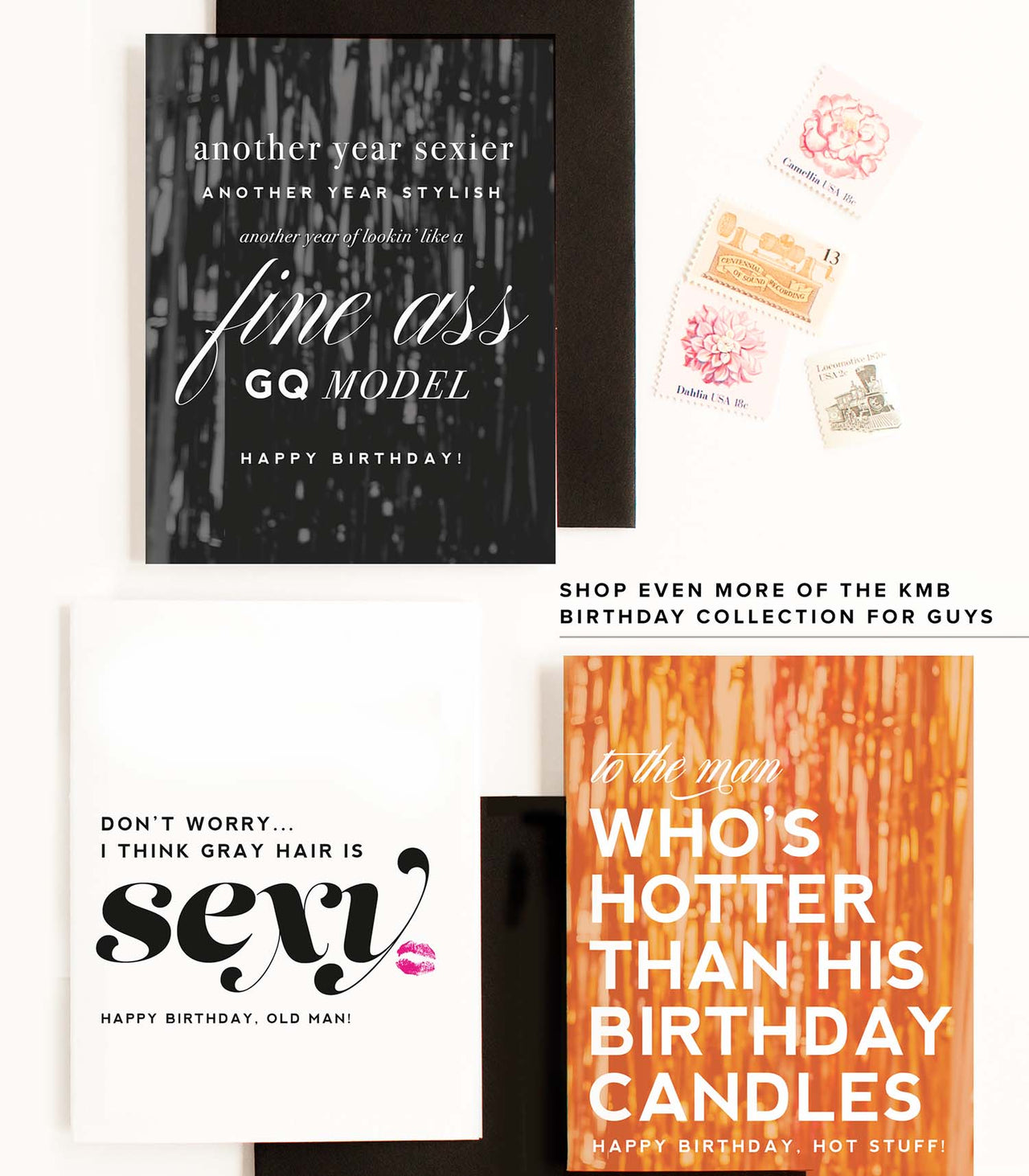 Gray Hair is Sexy Funny Happy Birthday Greeting Card for Him