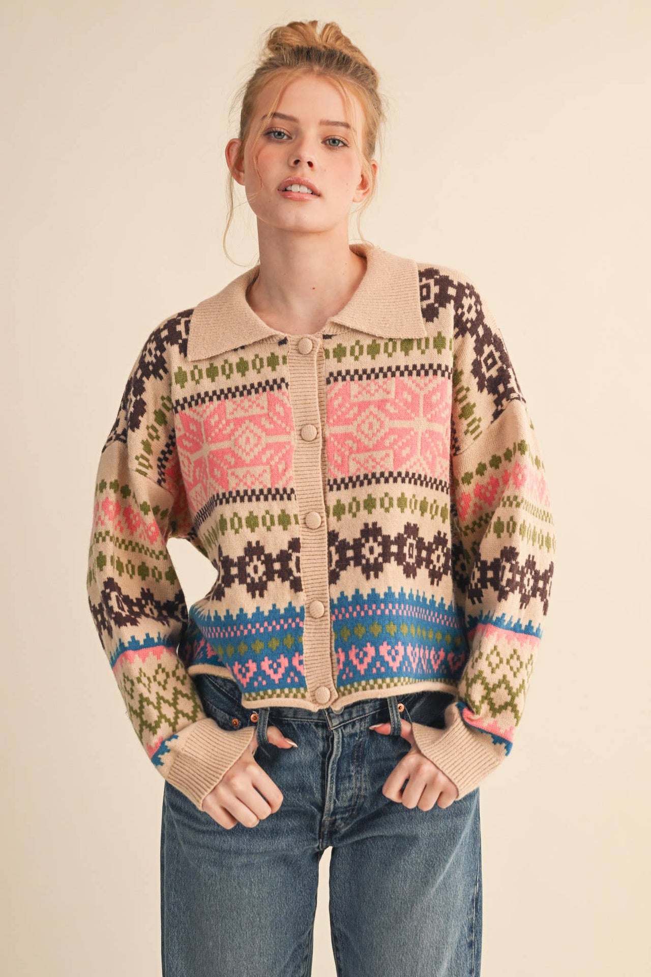 FAIR ISLE SWEATER CARDIGAN