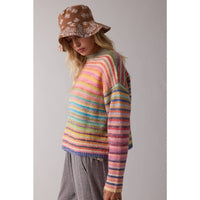 Thumbnail for RAINBOW KNIT SWEATER / WL25-11416