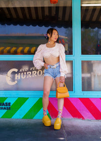 Thumbnail for Ditsy Floral Sheer Ankle Sock