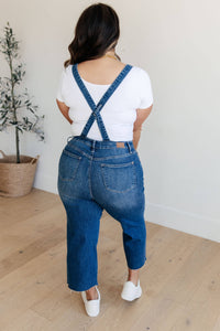 Thumbnail for Judy Blue High Rise Crop Wide Leg Denim Overalls