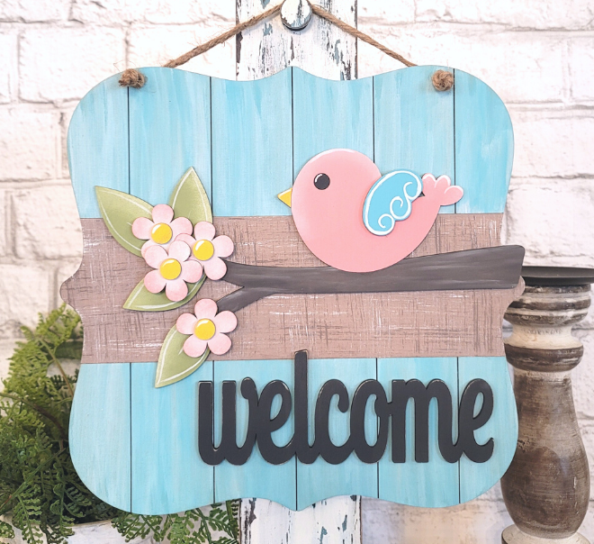 Welcome Bird 3-D Layered Wood Blank