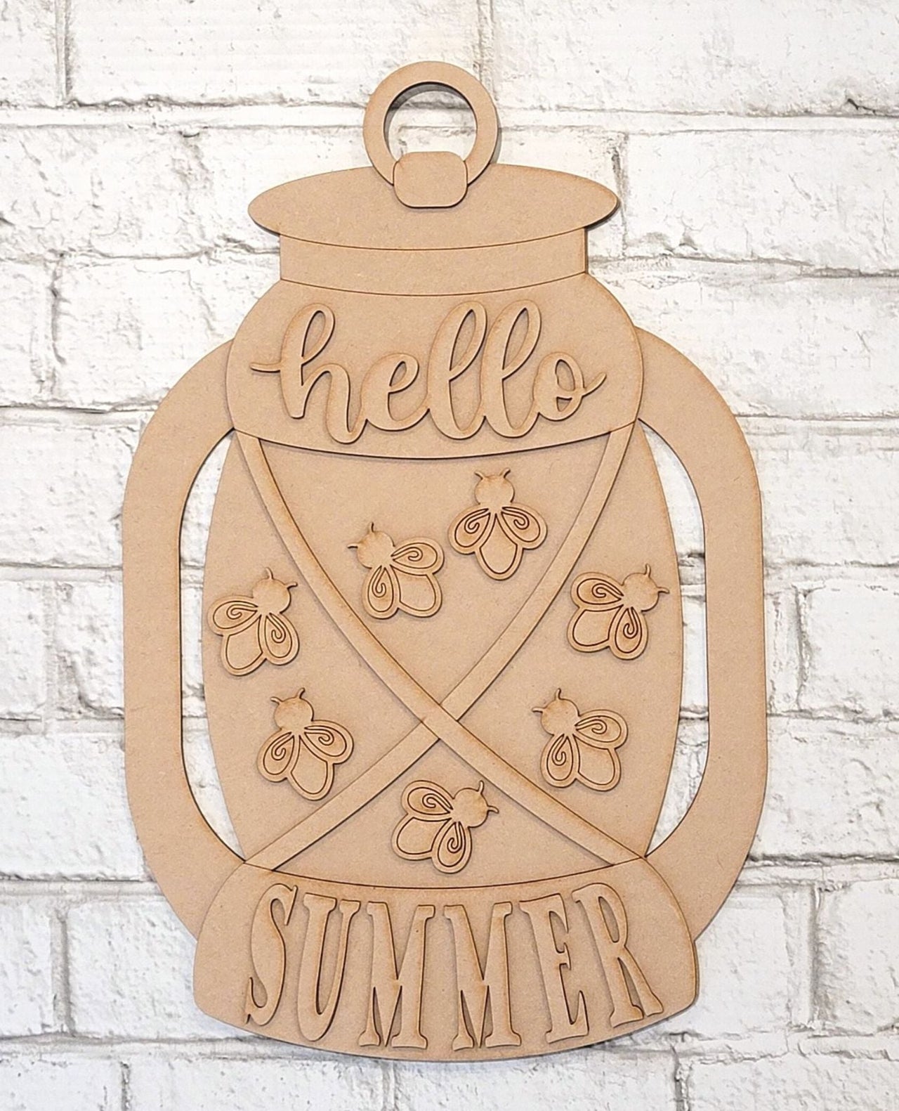 Hello Summer Lantern 3-D Layered Wood Blank