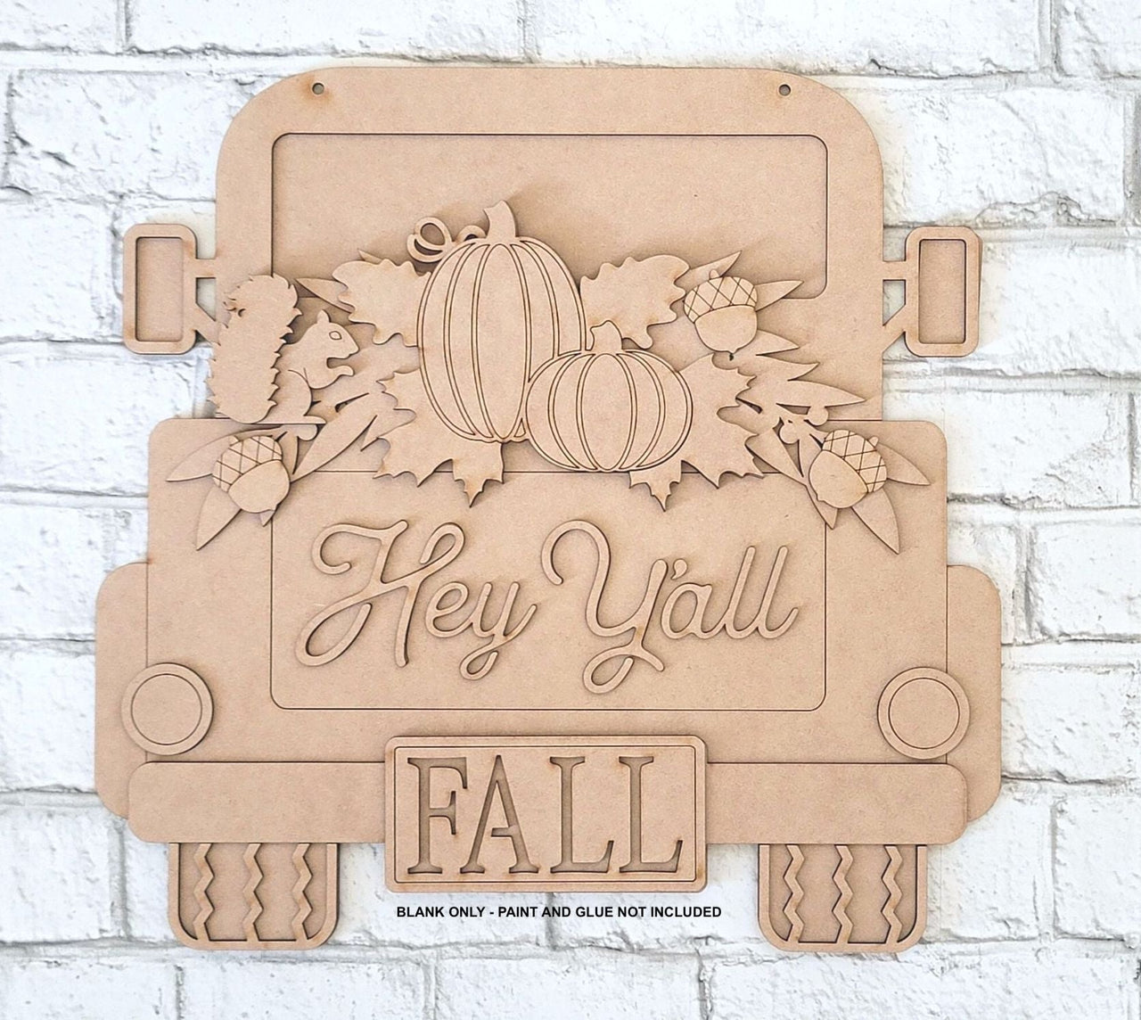 Fall Farm Truck 3-D Layered Wood Blank