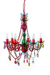 Thumbnail for 6 Light Multi Colored Chandelier - Rubbish Restyled