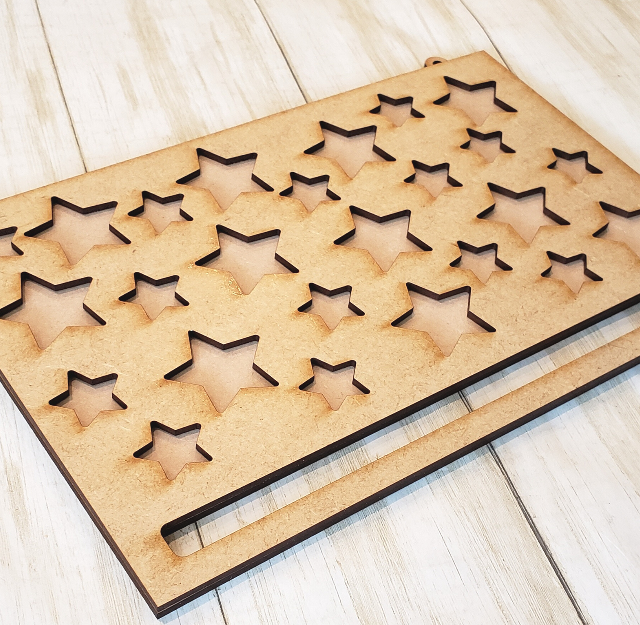 Star Rag Flag 3-D Layered Wood Blank