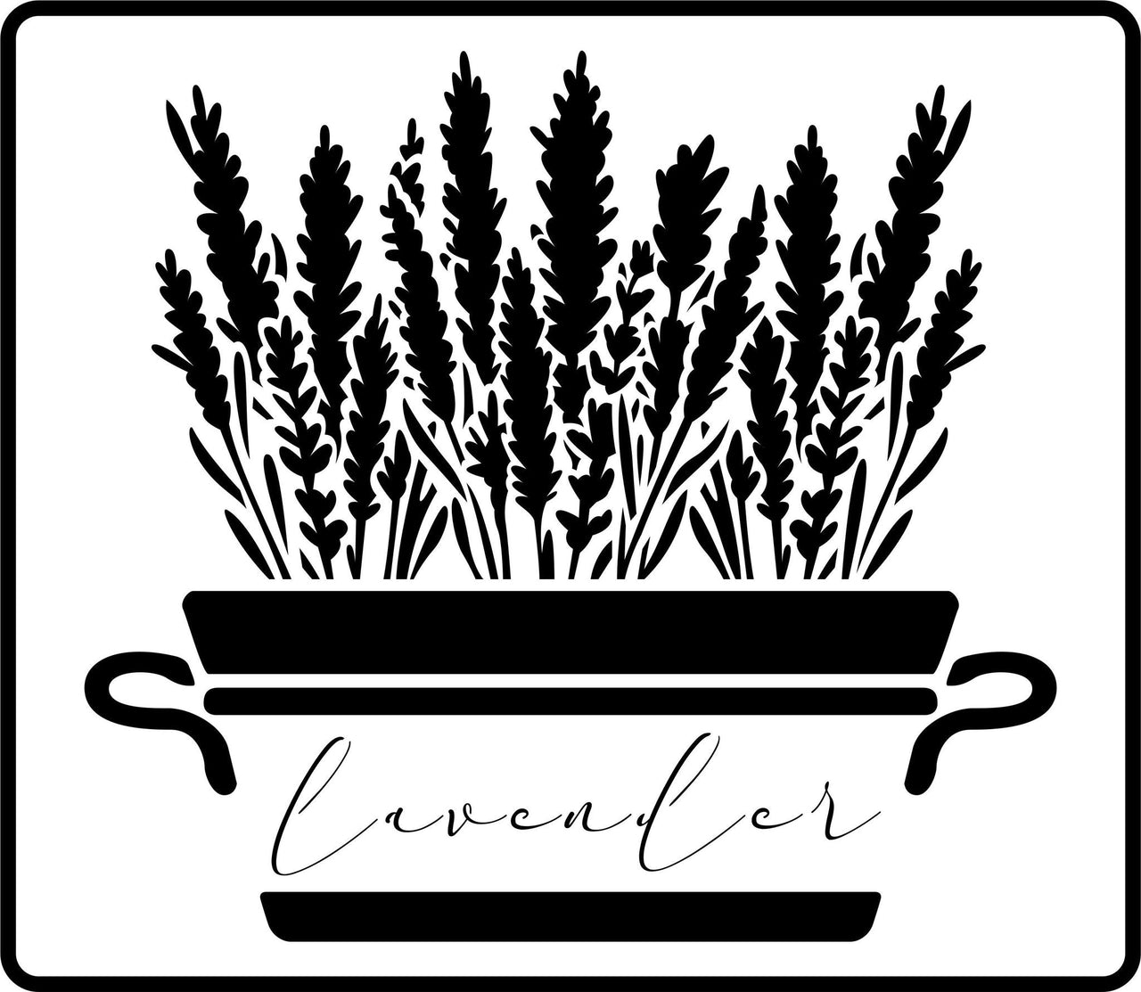 Big Lavender Plant | JRV Stencil Collection - Rubbish Restyled