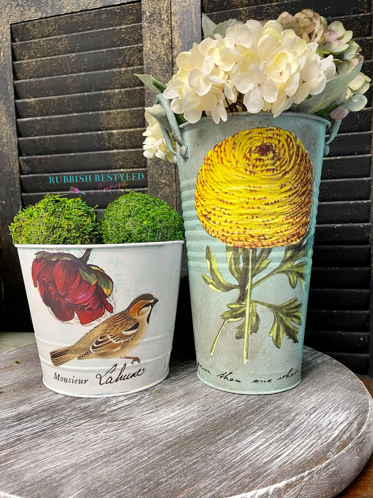 Paint your own metal vintage bucket In - Person Workshop Paint your own metal vintage bucket
