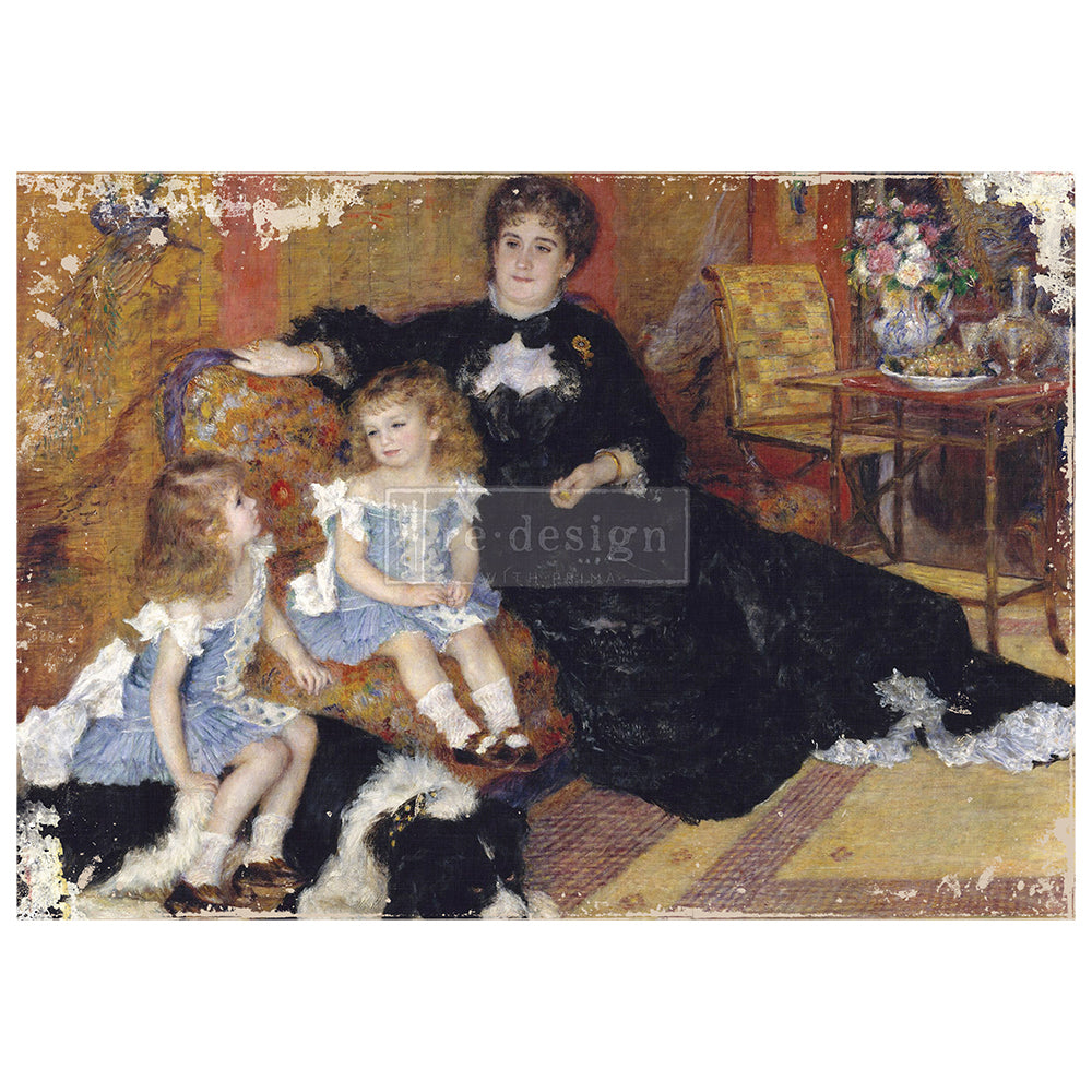 REDESIGN A1 DECOUPAGE RICE PAPER (MULBERRY TISSUE PAPER) – FAMILY MOMENT 23.4″X33.1″