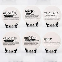 Thumbnail for Tequila Funny Dictionary Definition Coasters | Handmade Ceramic and Cork USA made